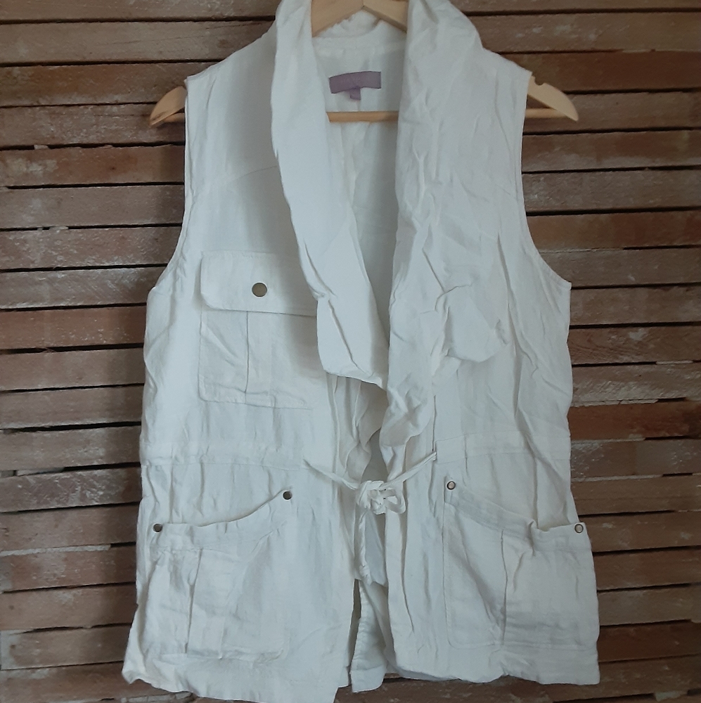 Harper Linen Vest Size L
